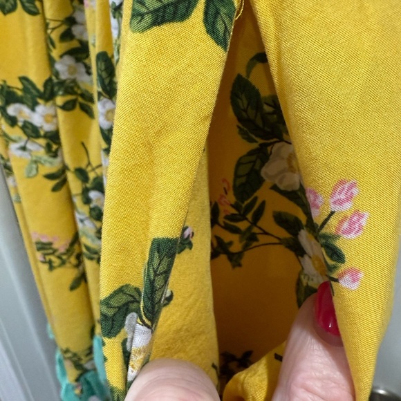 Matilda Jane Yellow Floral Rayon Dress Size Small - Picture 3 of 7